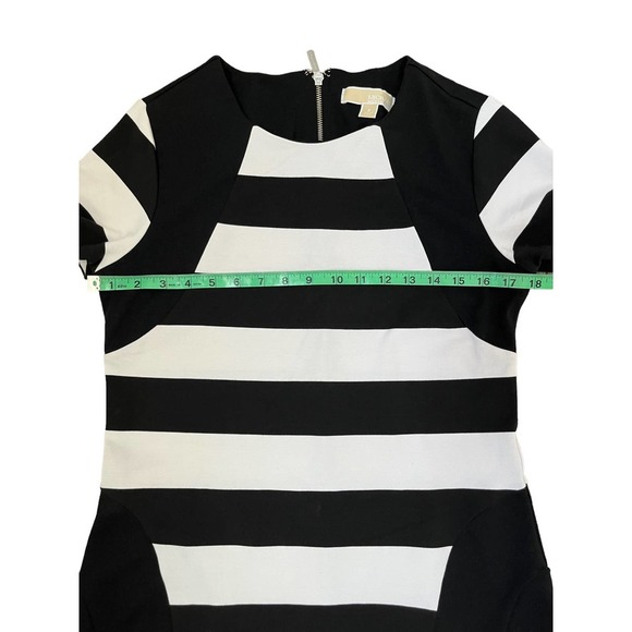 Michael Kors Black and White Colorblock Striped Dress - Picture 7 of 11